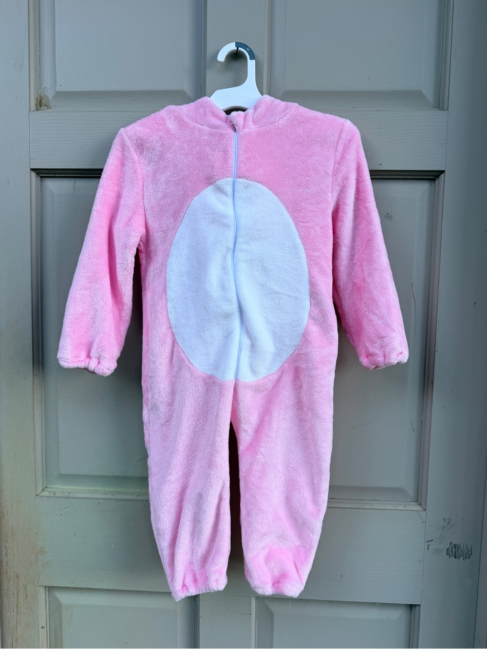 Pink Plush Baby Pig Onesie Hooded Jumper